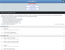 Tablet Screenshot of lincolnmksforums.com